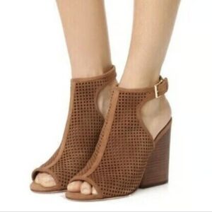 TORY BURCH Jesse Perforated Heel Booties Women's Size 7
